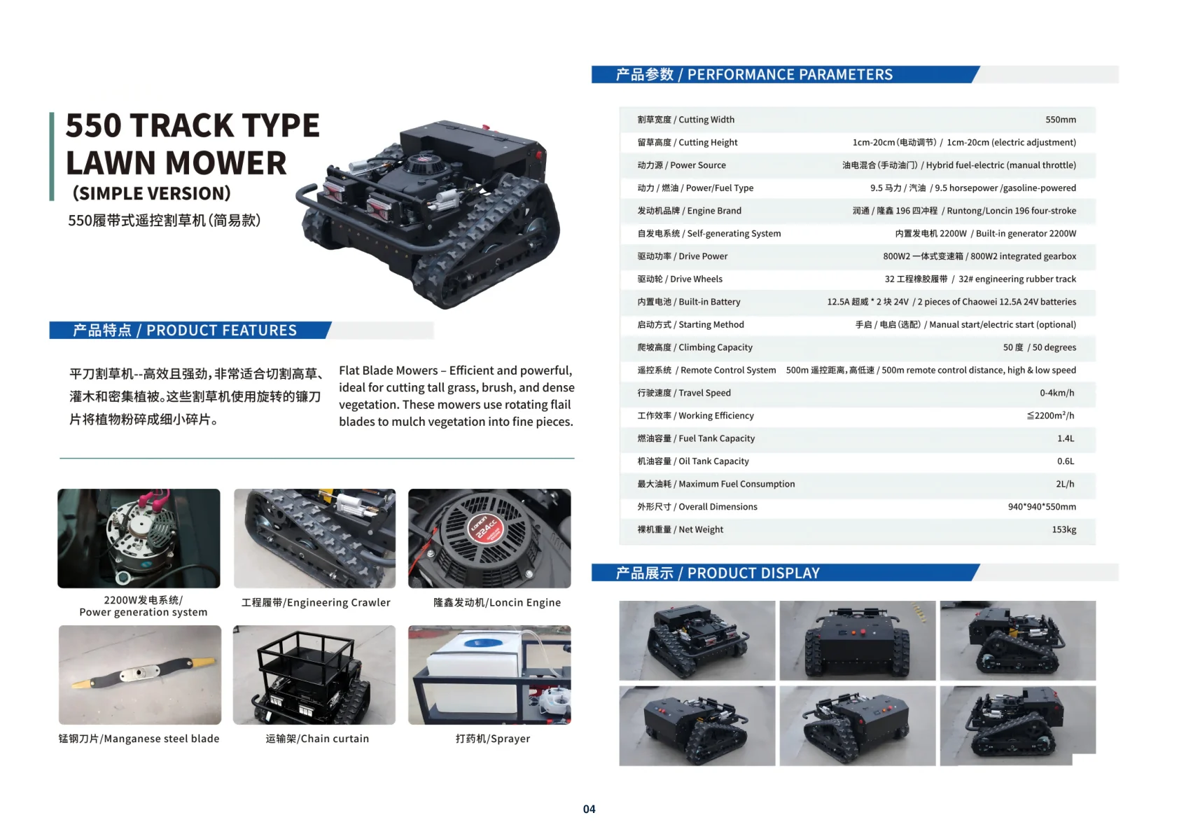 KENTOP Remote Control Mower Product Brochure - Page 5 of 16
